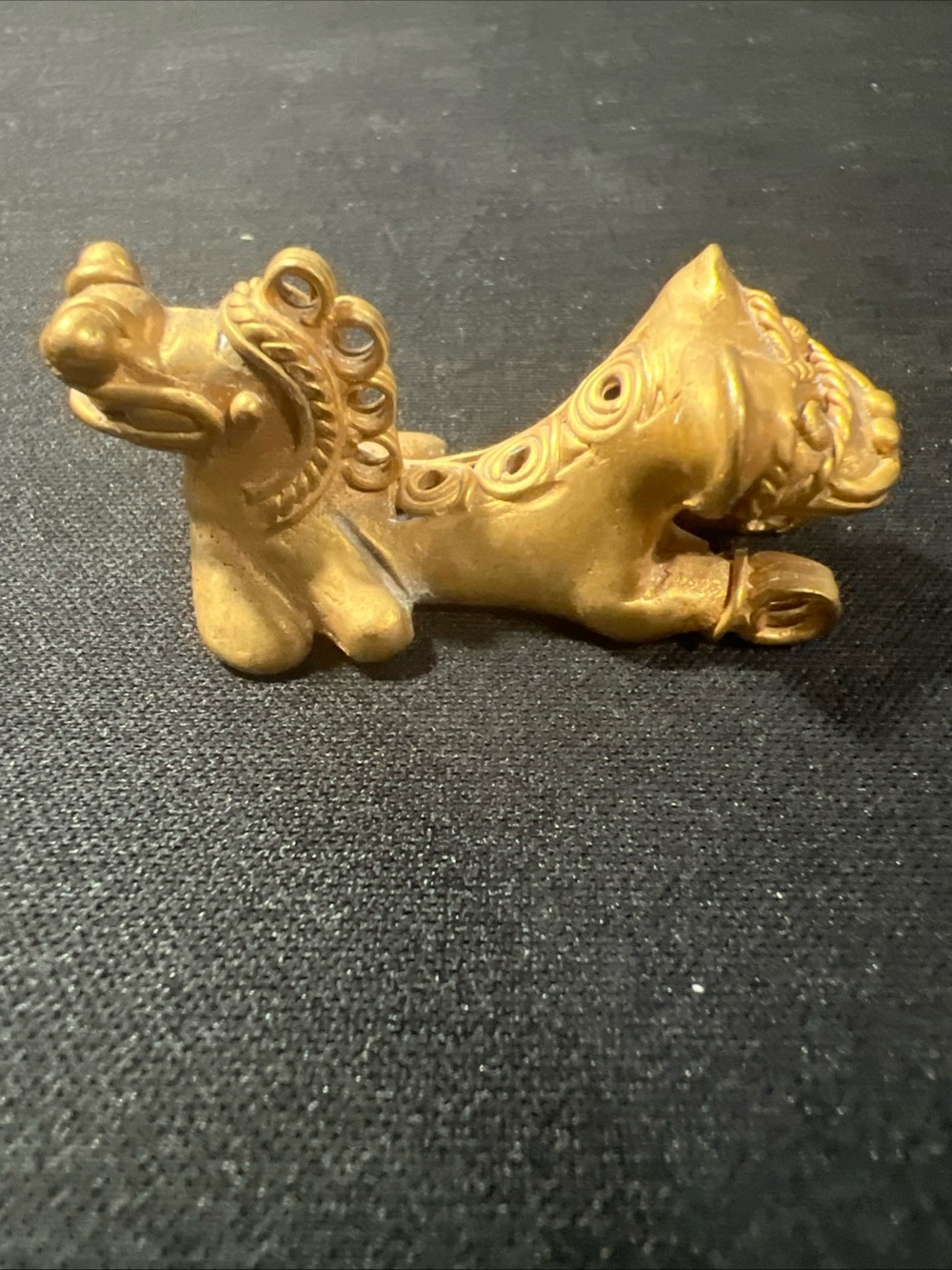 TUMBAGA Gold & Copper Alloy Zoomorphic Figurine/Pendant Columbian Art
